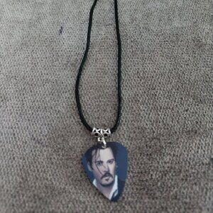 Selling Women's JOHNNY DEPP GUITAR PICK NECKLACE - EARRINGS SET